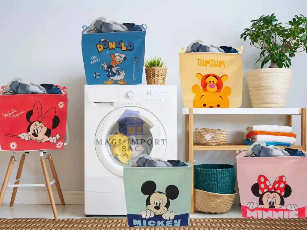 Cesta de Ropa Multifuncional Disney - Pack de 3